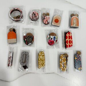 98 Piece Laser Cut Printed Wooden Charm Jewelry Earring Making Floral Boho Craft